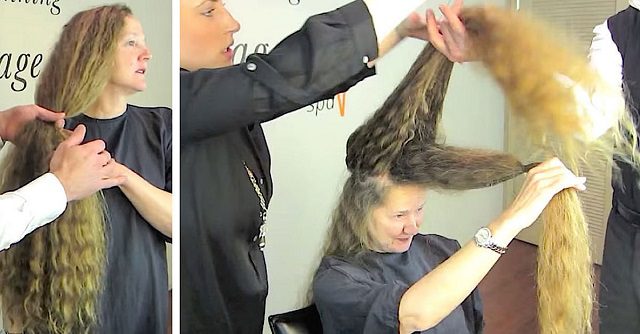 20 éve növesztett hajkoronától szabadult meg a nő. Az átalakítás után 15 évvel lett fiatalabb!