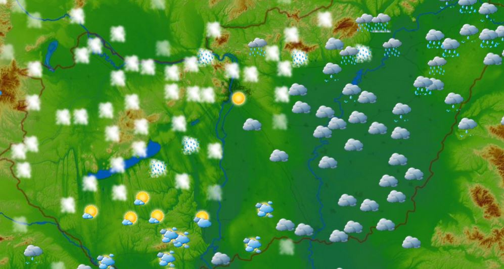 Csütörtöktől az ország egyik felének megkegyelmez az időjárás