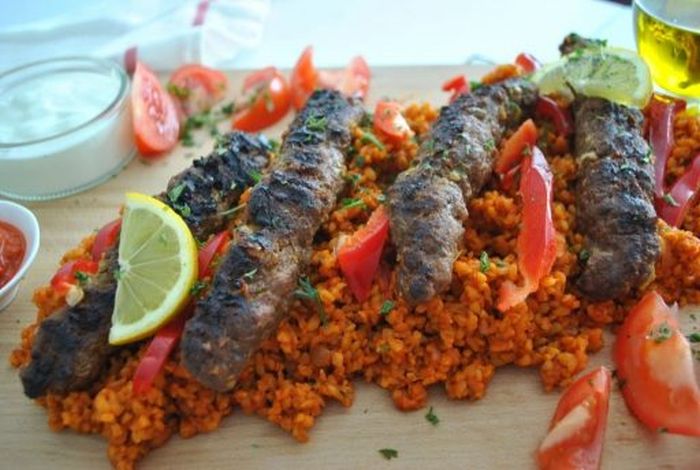 Török kebab bulgurral