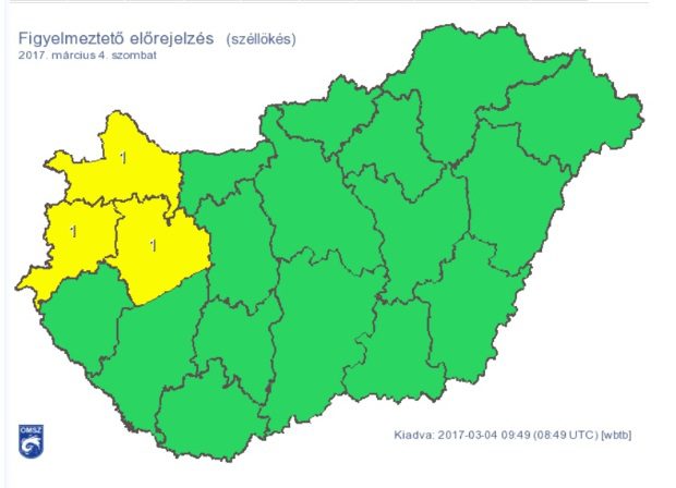 Kiadták a riasztást Brutális szélvihar tombol az országban 1