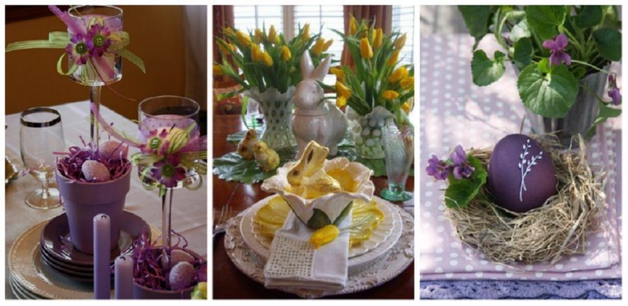 Gyönyörű dekorációk a húsvéti asztalra