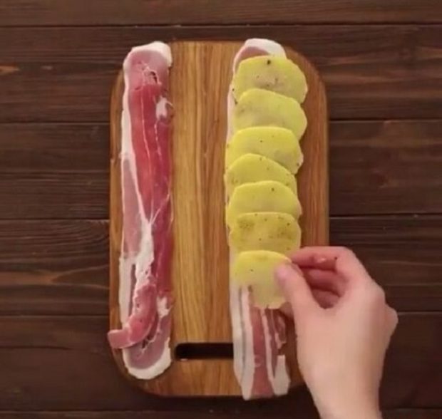 Szalonnás krumplirózsa 2