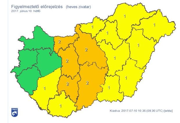 Kiadták a riasztást: pokoli vihar csap le ránk