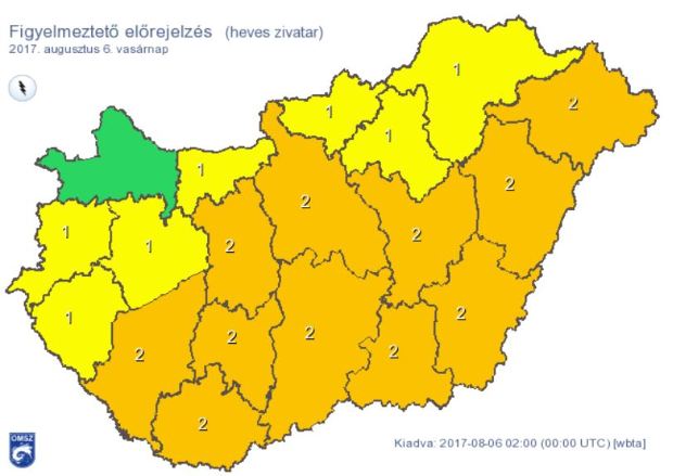 Itt csap le a durva vihar jégeső, tomboló szél miatt adtak ki riasztást 1