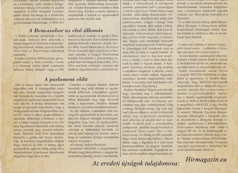 A magyar nemzet 1956-ban világtörténelmet írt. Íme, az 1956. október 24-i események, az eredeti sajtók hasábjain! Kép: Hirmagazin.eu