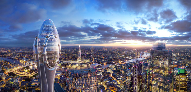 Hatalmas felhőkarcoló épül London szívében ez lesz a legmagasabb épület a városban 4